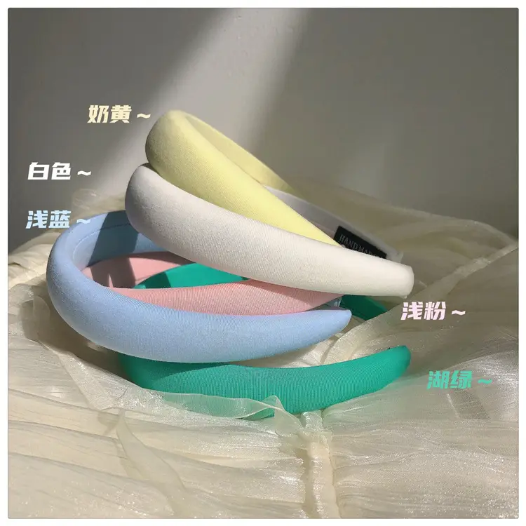 Macaron Color Wide Brim Pressure Bangs for Girls — feature 2