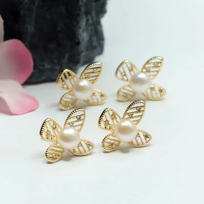 Guanyu Hollow Butterfly Pearl Earrings S925 Silver — feature 10