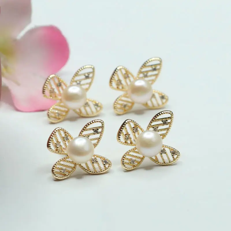 Guanyu Hollow Butterfly Pearl Earrings S925 Silver — feature 11