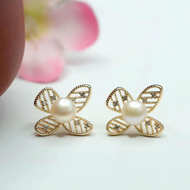 Guanyu Hollow Butterfly Pearl Earrings S925 Silver — feature 4