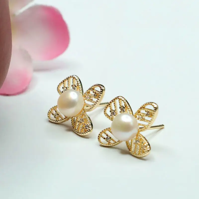 Guanyu Hollow Butterfly Pearl Earrings S925 Silver — feature 6
