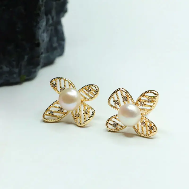 Guanyu Hollow Butterfly Pearl Earrings S925 Silver — feature 9