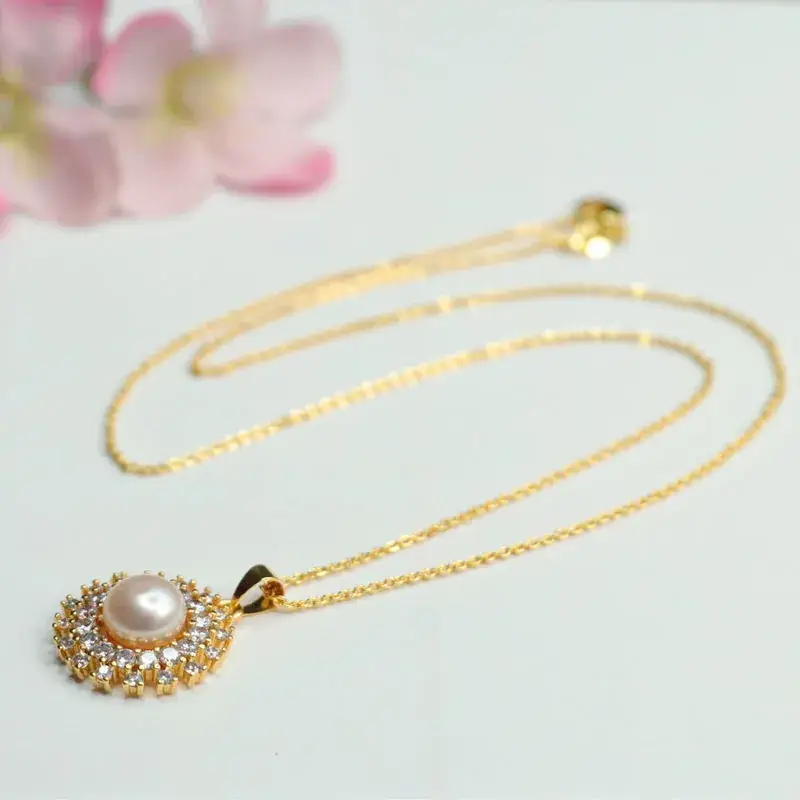 Guan Yu Pearl Necklace with Snowflake Design for Women — feature 13
