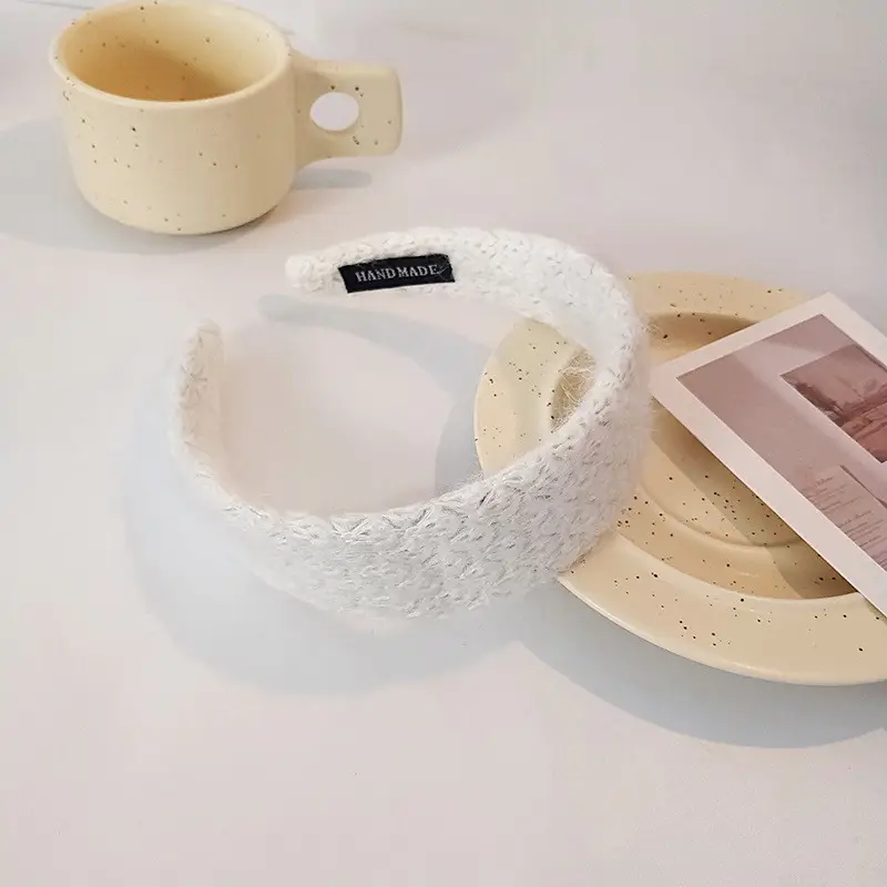 Wool Knitted Hair Press Wide Brim Headband Sweet All-Match Texture - Image 8