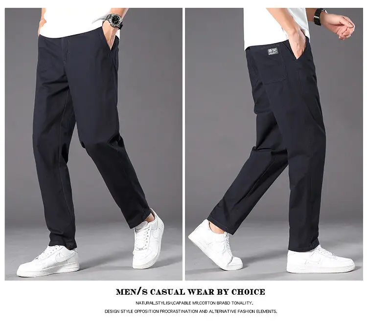 Men Drapey Loose Straight Leg Trousers Green Korean Style — feature 8