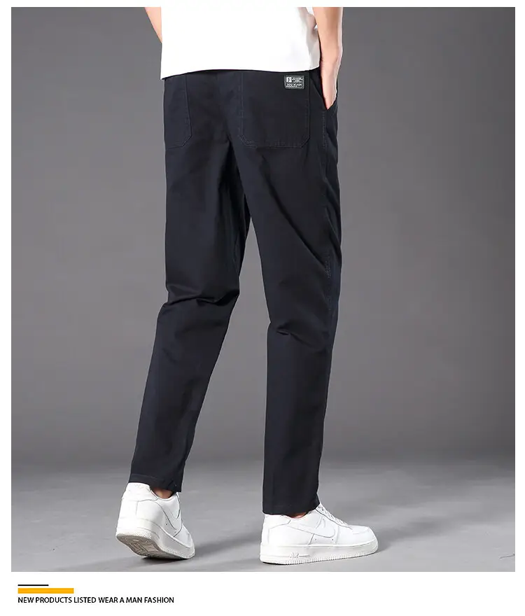 Men Drapey Loose Straight Leg Trousers Green Korean Style — feature 9