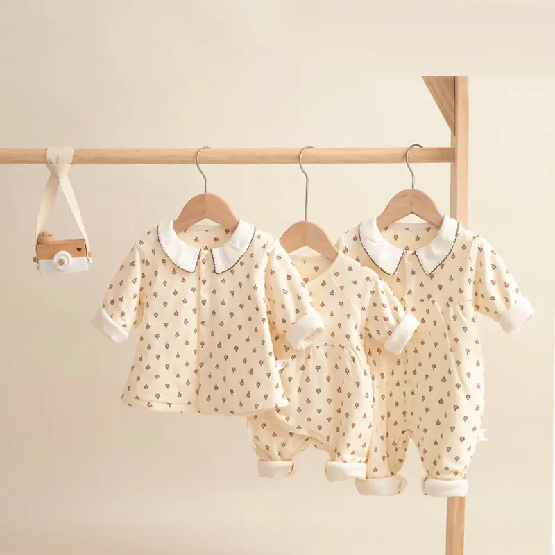 Cute Baby Hooded T-Shirt Set Cotton Autumn Winter - Image 4