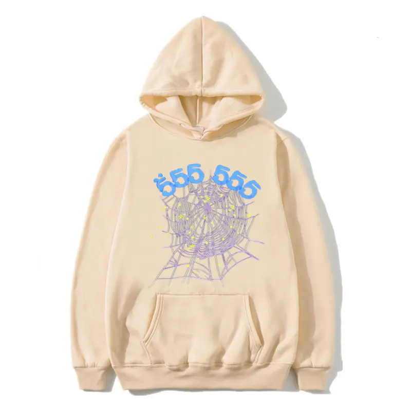 Maroon Spiderweb Graphic Hoodie for Men