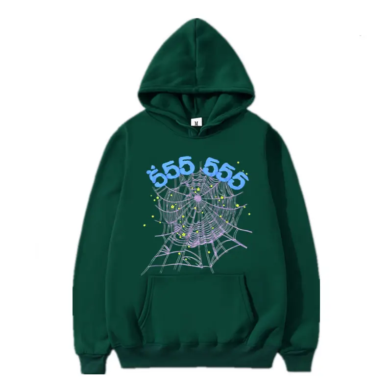 Maroon Spiderweb Graphic Hoodie for Men