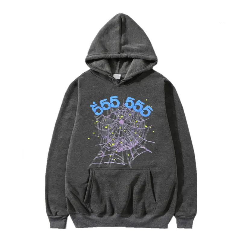 Maroon Spiderweb Graphic Hoodie for Men