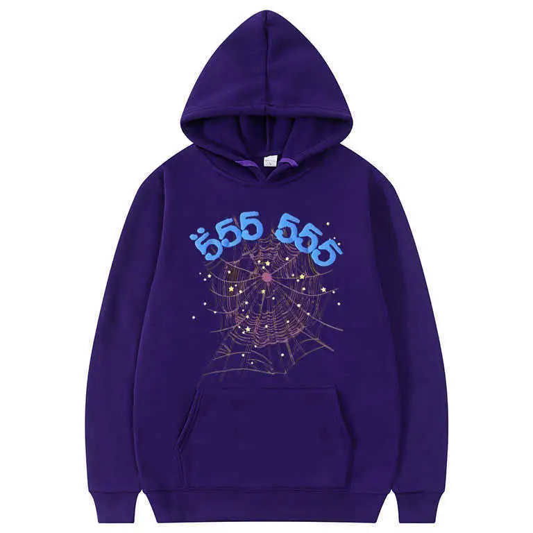 Maroon Spiderweb Graphic Hoodie for Men