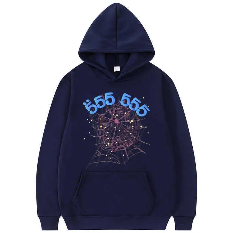 Maroon Spiderweb Graphic Hoodie for Men