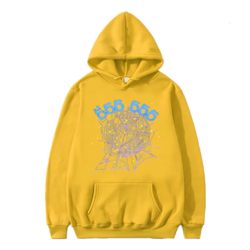 Maroon Spiderweb Graphic Hoodie for Men