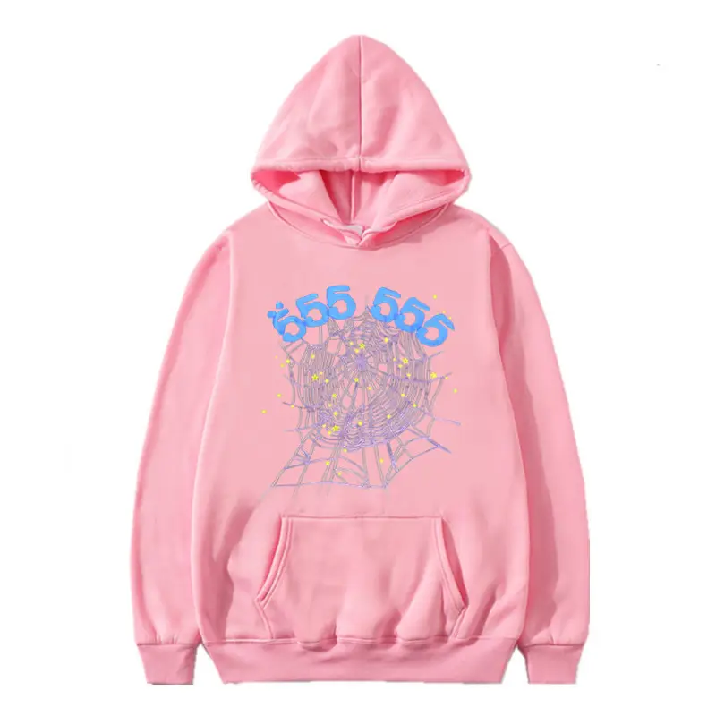 Maroon Spiderweb Graphic Hoodie for Men