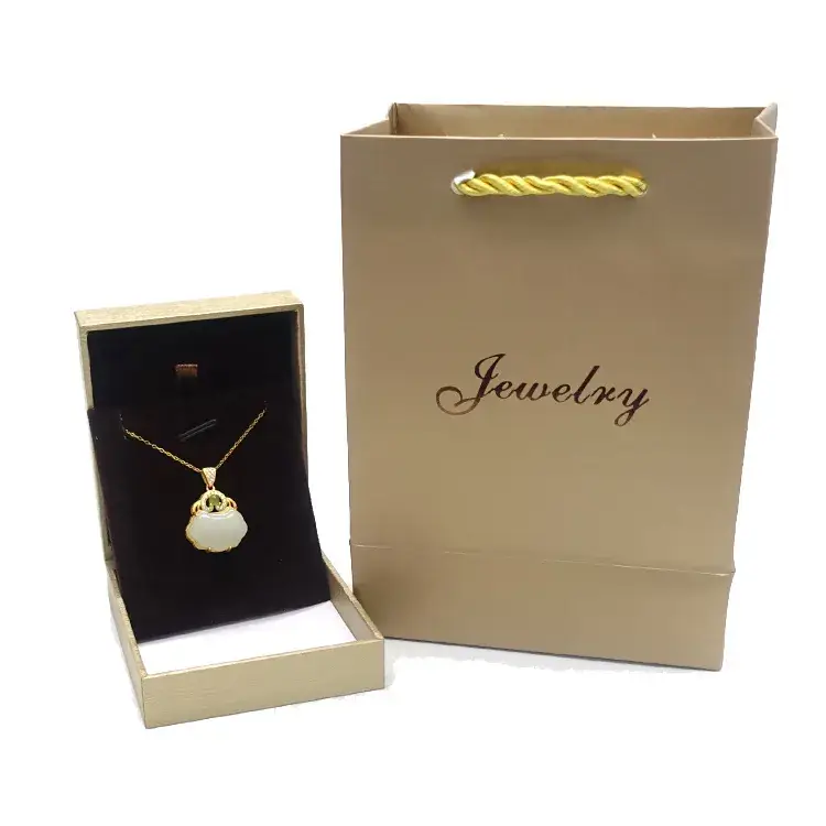 S925 Gold Hetian Jade Ruyi Cloud Pendant Necklace - Image 5