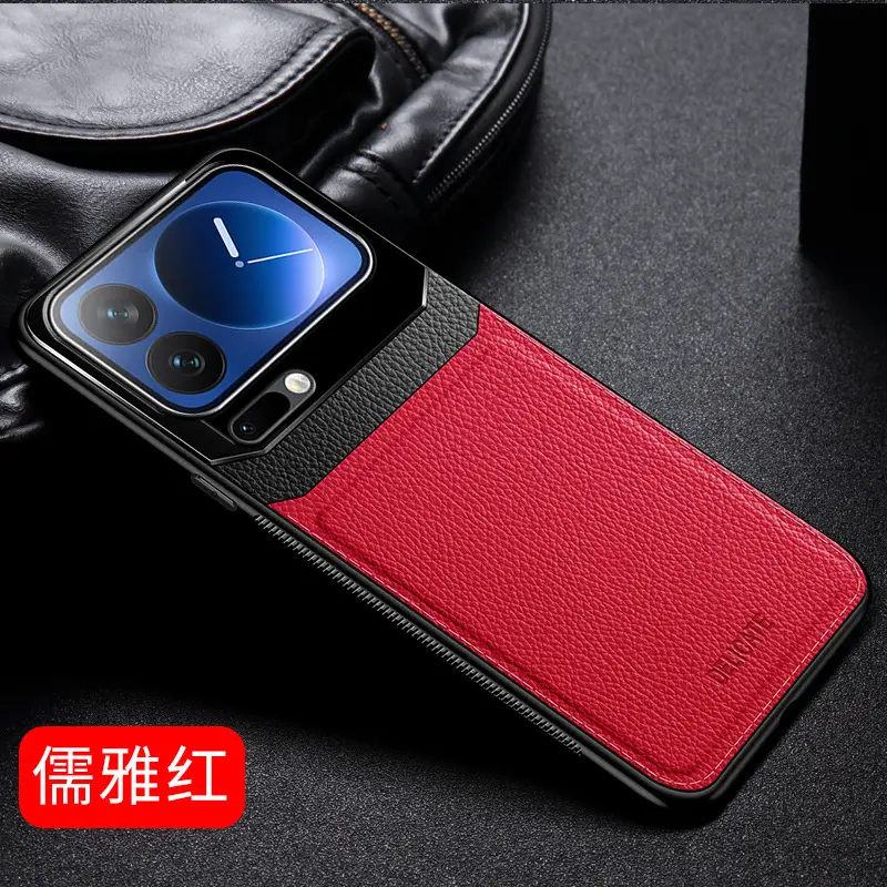 Red Leather Phone Case for Redmi K90 Promax - Image 3