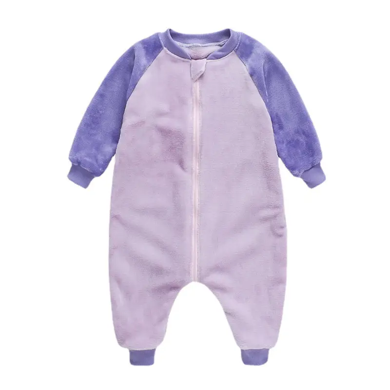 Infant Flannel Sleep Bag Purple Anti-Jump Winter Leg Cover