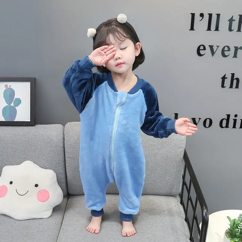 Infant Flannel Sleep Bag Purple Anti-Jump Winter Leg Cover