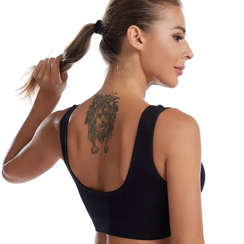 Wireless Sports Bra Pink Plus Size Push Up Yoga Vest
