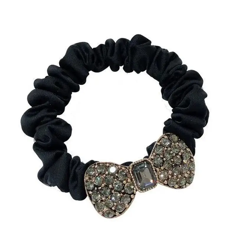 Brown Rhinestone Heart Bow Hair Band with High-End Design - Image 10