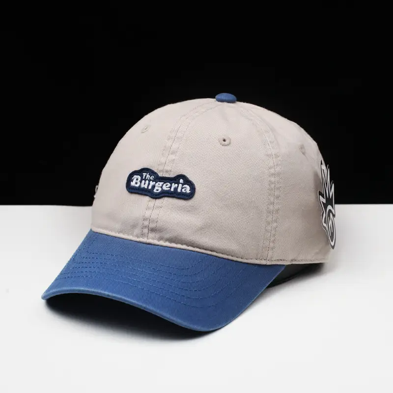 Korean Style Cap for Men Women Blue White Burger Design — feature 3