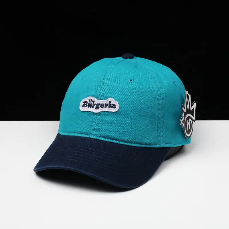 Korean Style Cap for Men Women Blue White Burger Design — feature 5