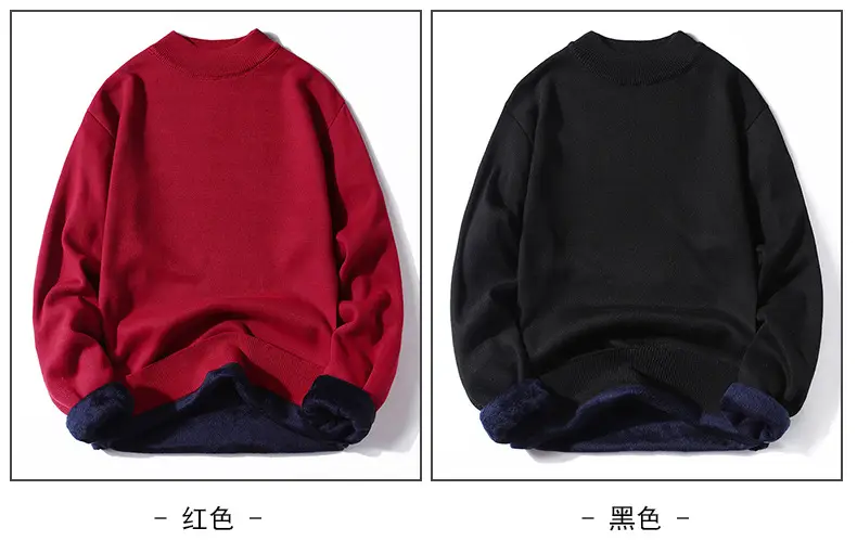 Red Fleece Turtleneck Sweater for Youth — feature 10
