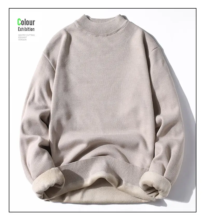 Red Fleece Turtleneck Sweater for Youth — feature 13