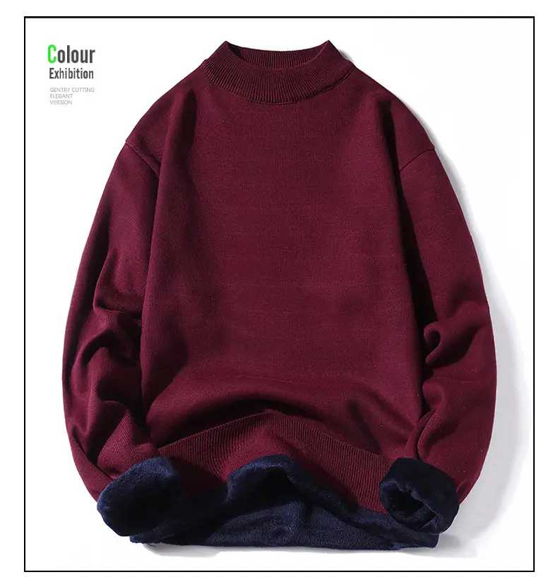 Red Fleece Turtleneck Sweater for Youth — feature 15