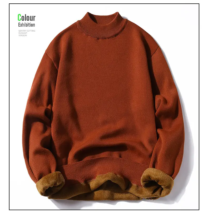 Red Fleece Turtleneck Sweater for Youth — feature 17