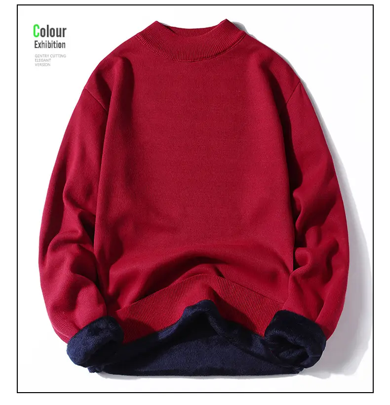 Red Fleece Turtleneck Sweater for Youth — feature 18