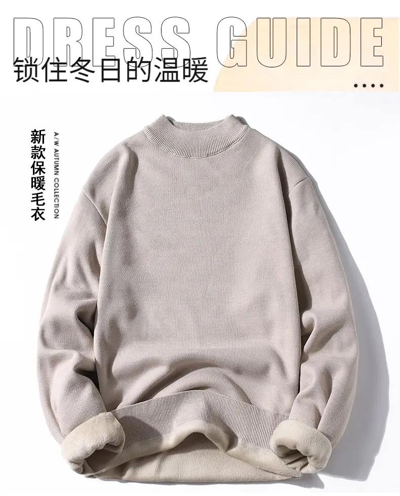 Red Fleece Turtleneck Sweater for Youth — feature 2