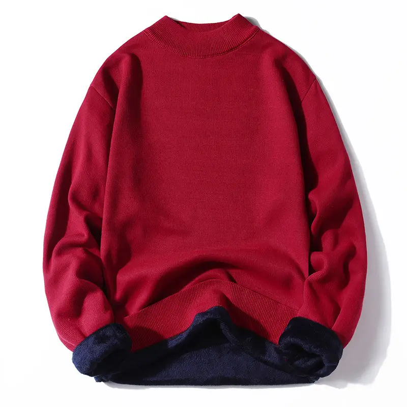 Red Fleece Turtleneck Sweater for Youth