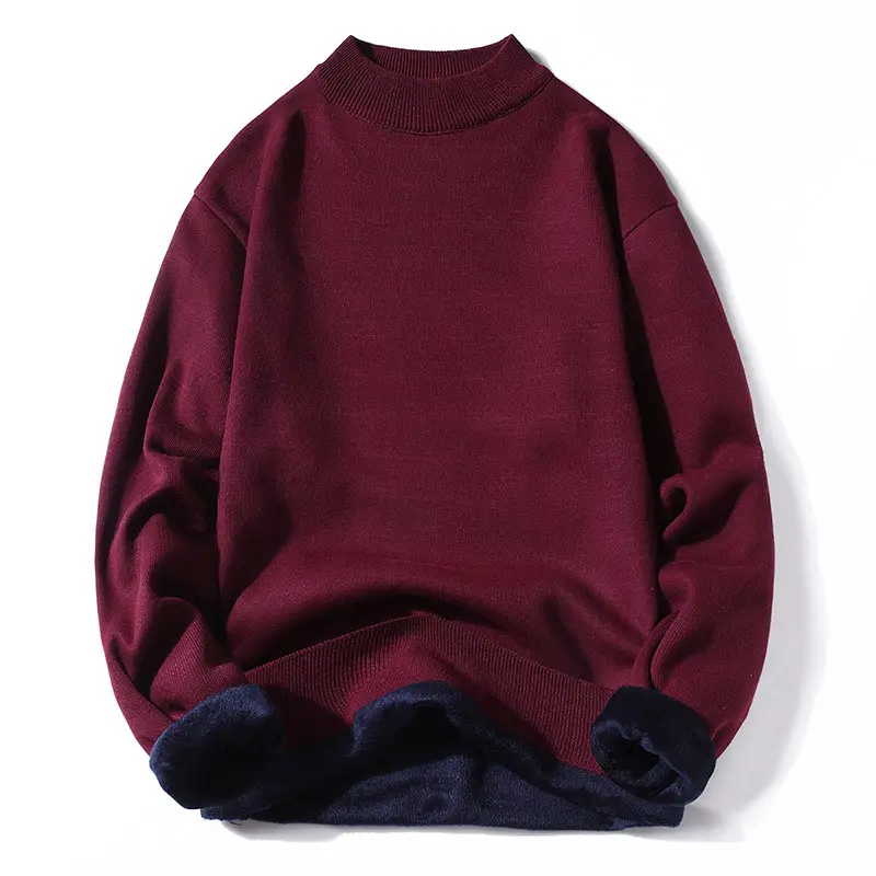 Red Fleece Turtleneck Sweater for Youth