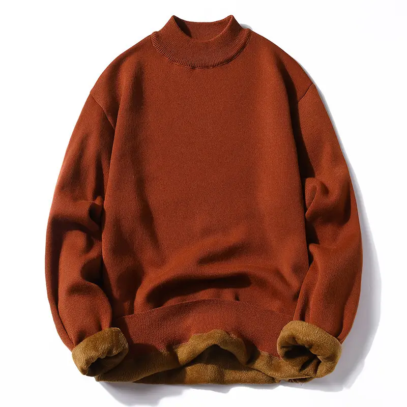 Red Fleece Turtleneck Sweater for Youth
