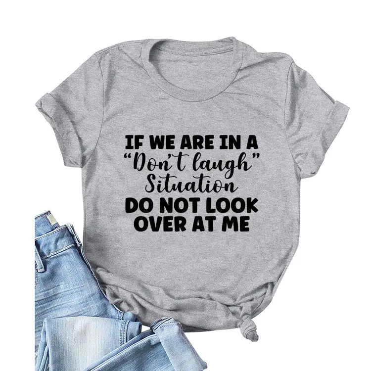 Yellow Casual T-Shirt with "Don't Laugh" Print - Image 26