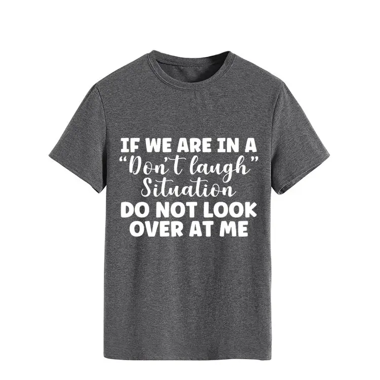 Yellow Casual T-Shirt with "Don't Laugh" Print - Image 2