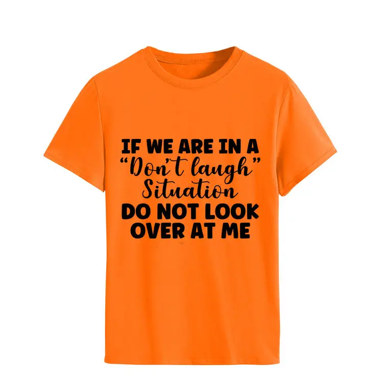 Yellow Casual T-Shirt with "Don't Laugh" Print - Image 22