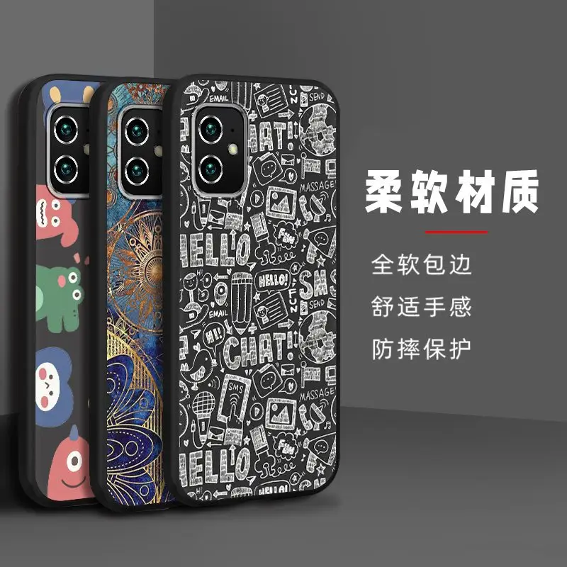 Anti-drop Frosted Phone Case for Women Zenfone 8