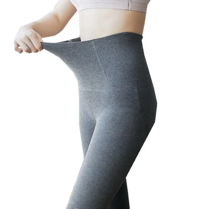 Women's Fleece Leggings Fishbone Design Winter Warm - Image 12