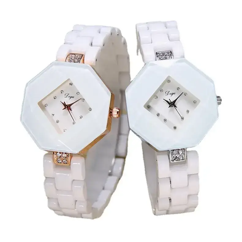 Women's White Ceramic Diamond Watch South Korea - Image 3