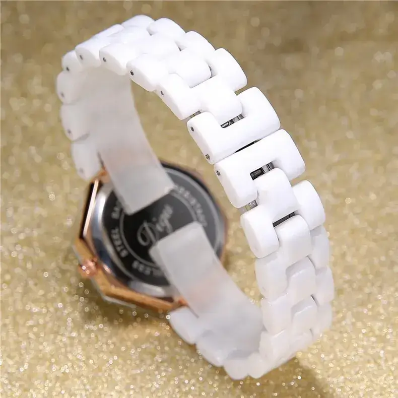 Women's White Ceramic Diamond Watch South Korea - Image 6