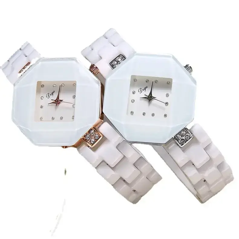 Women's White Ceramic Diamond Watch South Korea - Image 7