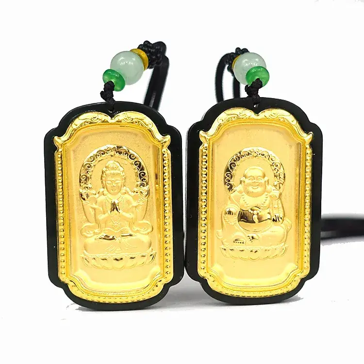 4D Gold Hetian Jade Guanyin Pendant for Men Women - Image 5