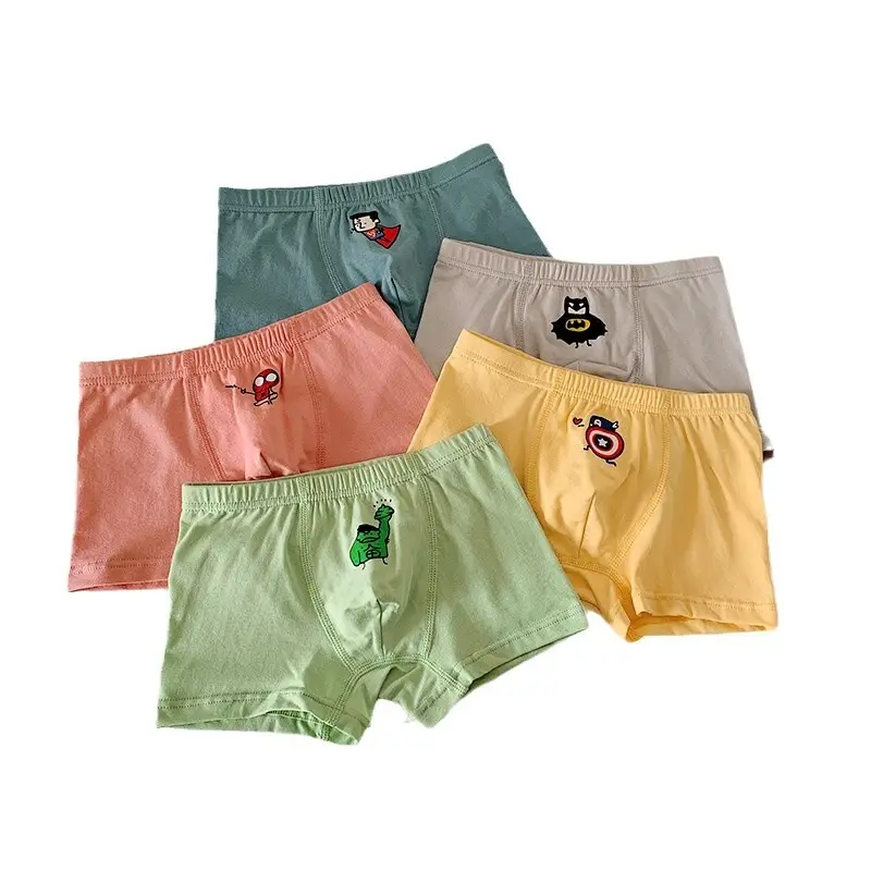 Mimo Men's Cotton Boxer Shorts 3Pcs Anti-Bacterial Cute Cartoon