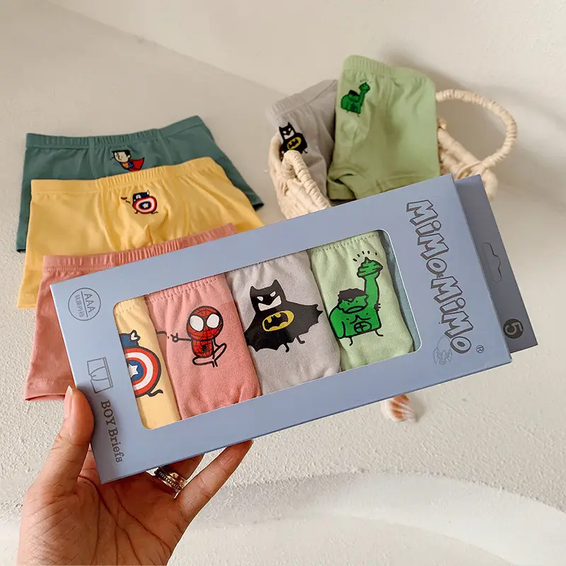 Mimo Men's Cotton Boxer Shorts 3Pcs Anti-Bacterial Cute Cartoon — feature 13