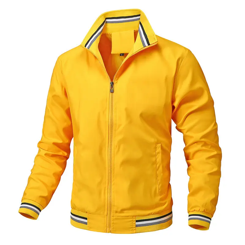Men's Black Full-Zip Casual Jacket with Cross-Border Design - Image 4