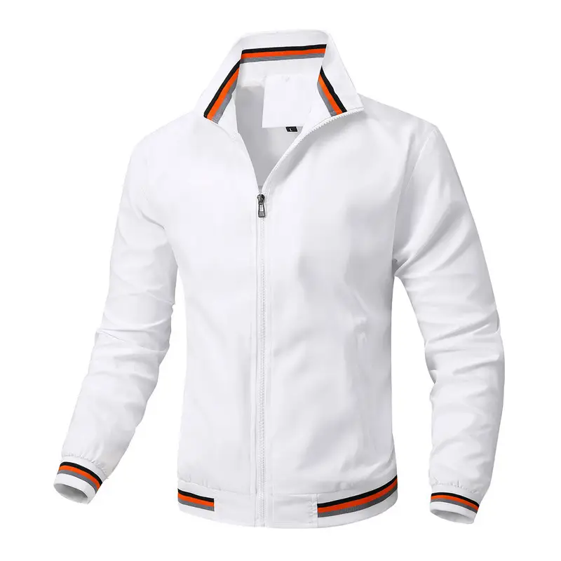 Men's Black Full-Zip Casual Jacket with Cross-Border Design - Image 3