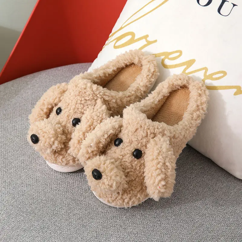 2023 new home cotton slippers winter lovers warm non-slip indoor cute cartoon plush slippers wholesale