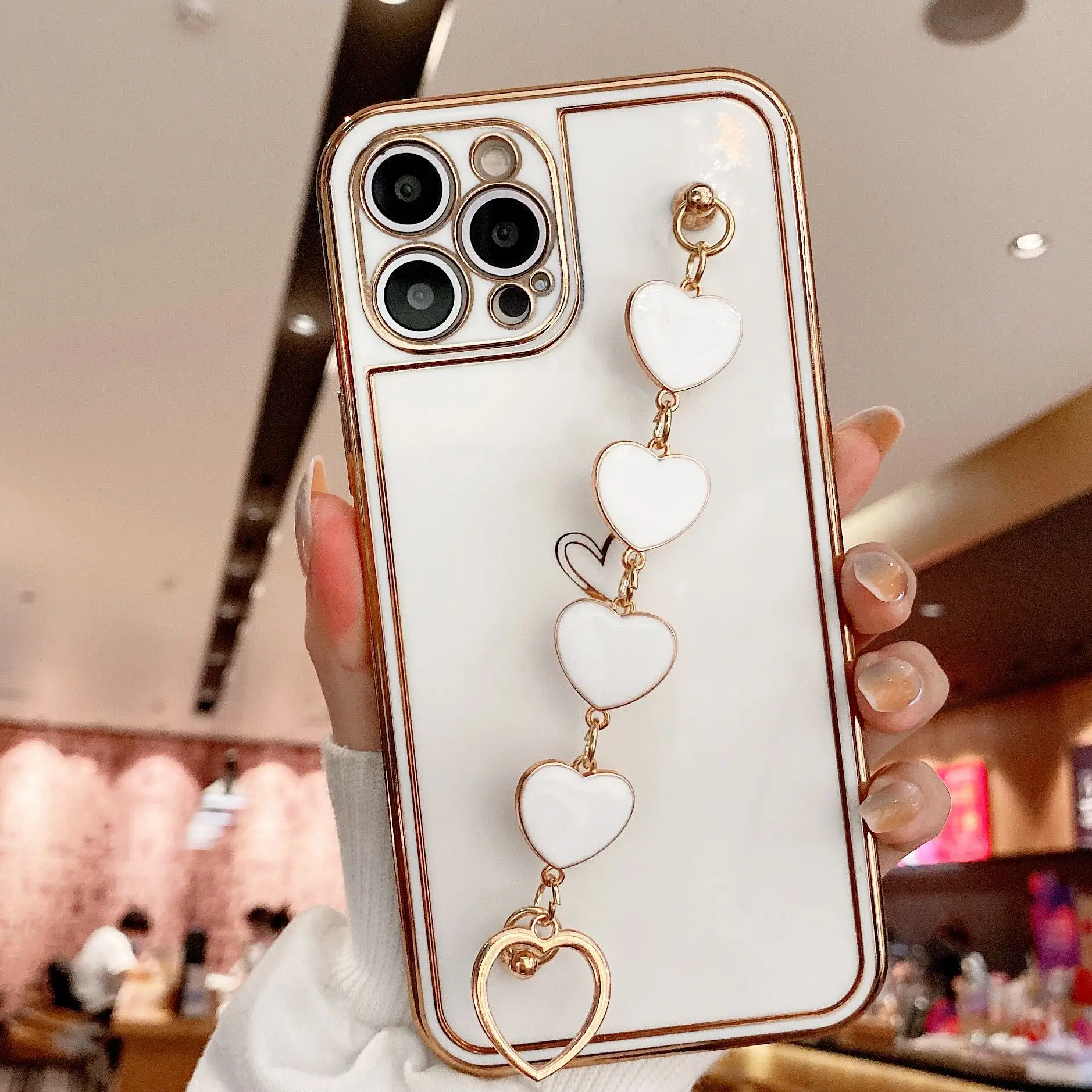 Apple 12Promax Phone Case with Love Bracelet & Eye Protection - Image 2